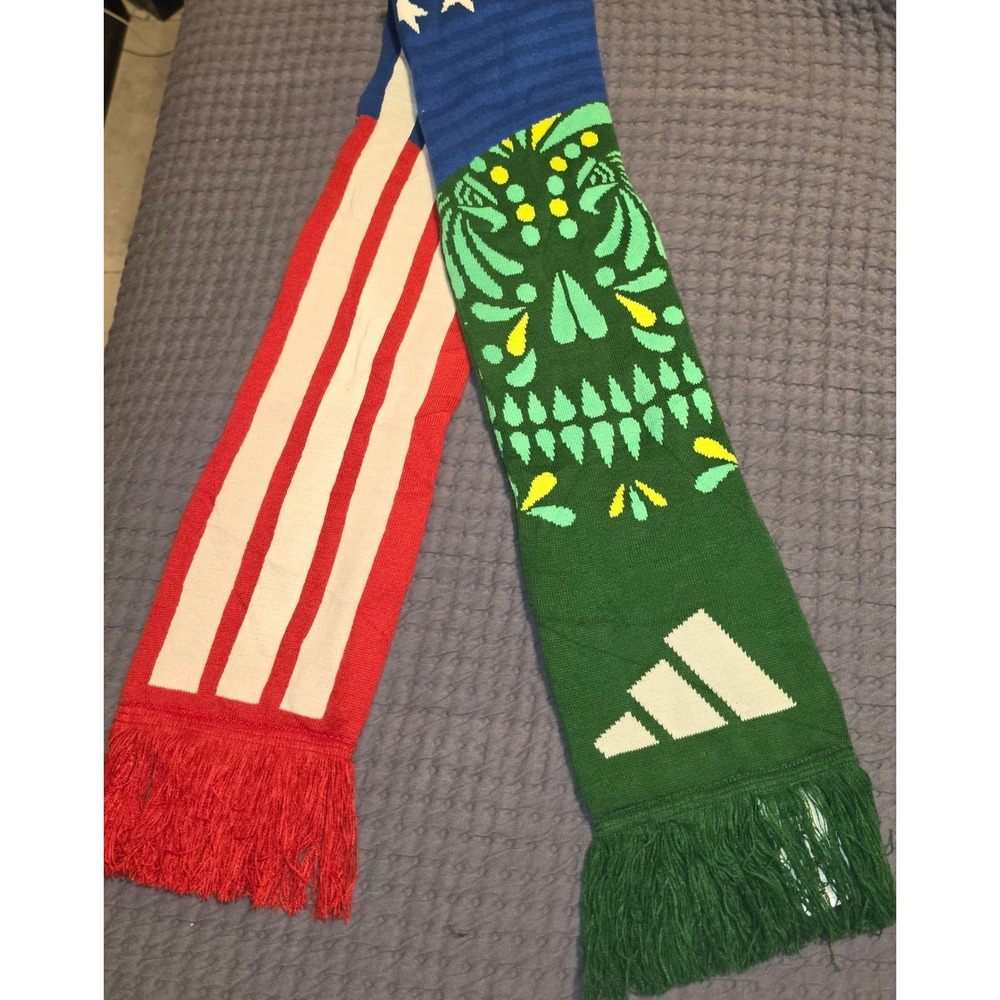 Adidas FIFA World Cup 2026 Official Scarf Multi Color Knit Fringe